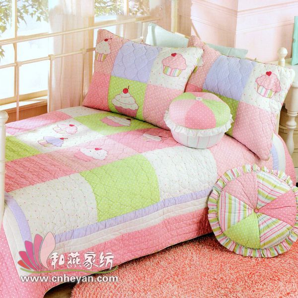 

bedding sets 2021 children cartoon quilted bed cover pure cotton tile washing soft comfortable skirt graceful retro bedspread