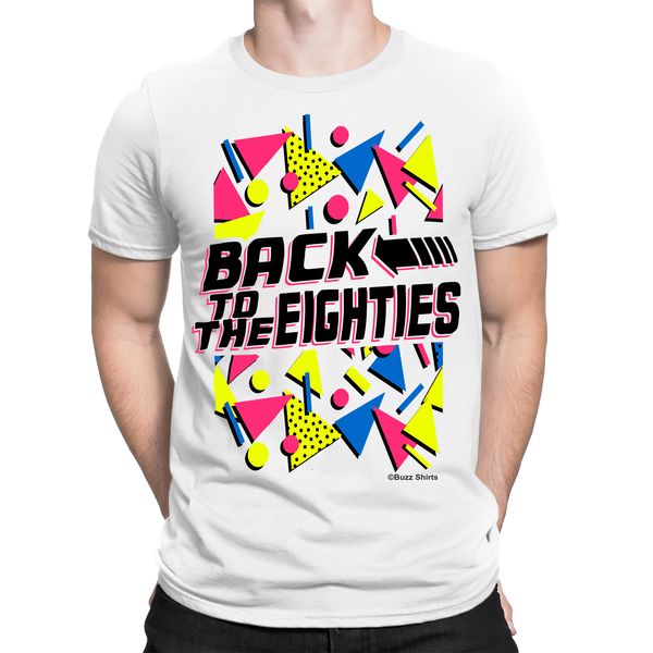 

back to the eighties mens t-shirt fancy dress 80`s party weekend stag costume cool casual pride t shirt men new tshirt