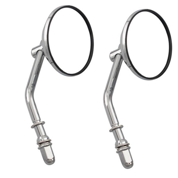 

8mm chrome motorcycle mirror short stem 3inch round rearview mirror for dyna bobber chopper old school 1982-2020