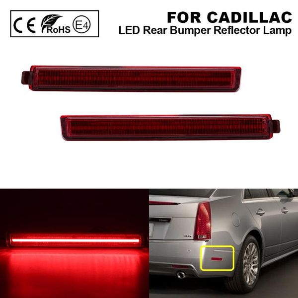 

2pcs red lens rear bumper led reflector light lamp led side marker for cts 2008-2013 cts-v 2009-2013