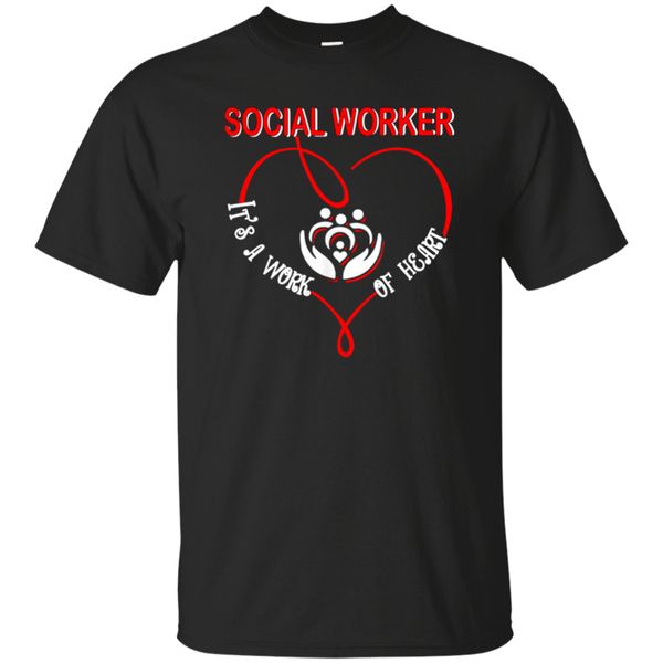 

социальный работник это работа сердца black t-shirt s-2xl custom print tee shirt