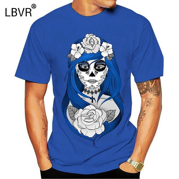 

new men's t-shirt day of the dead sugar skull ghost pride cool artsy tshirt harajuku streetwear funny cool tees