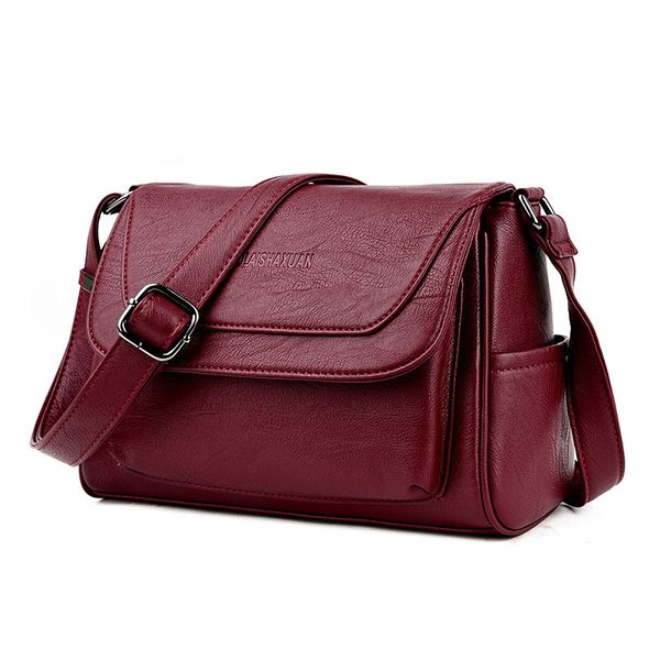 

women's bag 2020 new style women's shoulder bag soft leather shoulder classic square sling