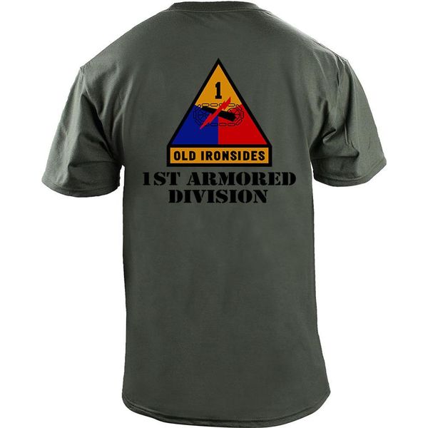 

us army 1st armored division old ironsides veteran full color t-shirt double side 2019 cotton cool design fitted t shirts