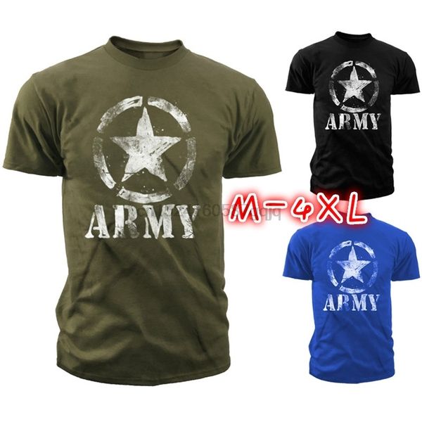 

mens fashion t shirt cool army style graphic tee fitness sport t shirt