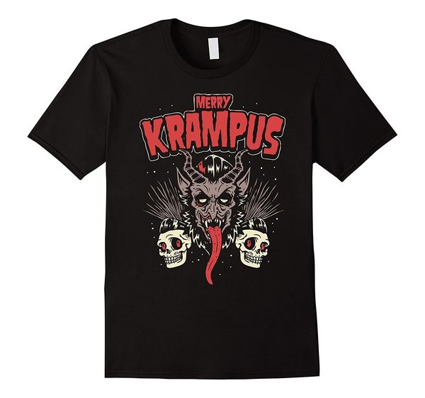 

fashion printing cotton men's t-shirt merry krampus christmas horror t-shirt mens funny tshirts