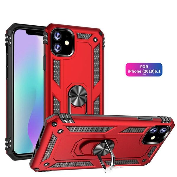 

creative armor phone case protective tpu pc phone case back cover with ring stand for iphone 11 pro max moto lg samsung google
