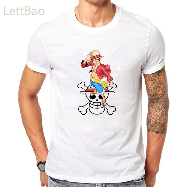 

one piece vintage skull tshirt harajuku мода лето новейшей печать мужчины женщина футболка ulzzang смешной топы тис homme одежда