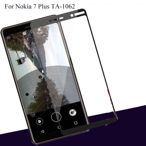 

3d tempered glass for nokia 7 plus 7plus full cover 9h explosion-proof screen protector for nokia7 plus 7plus ta-1062