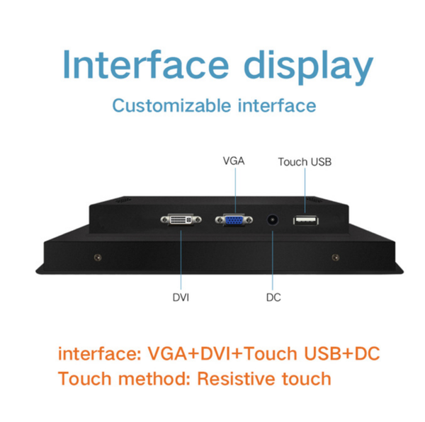 

4:3 led square no touch screen open frame 10" 12" 13" 14" 15" 17" 19 inch industrial lcd monitor