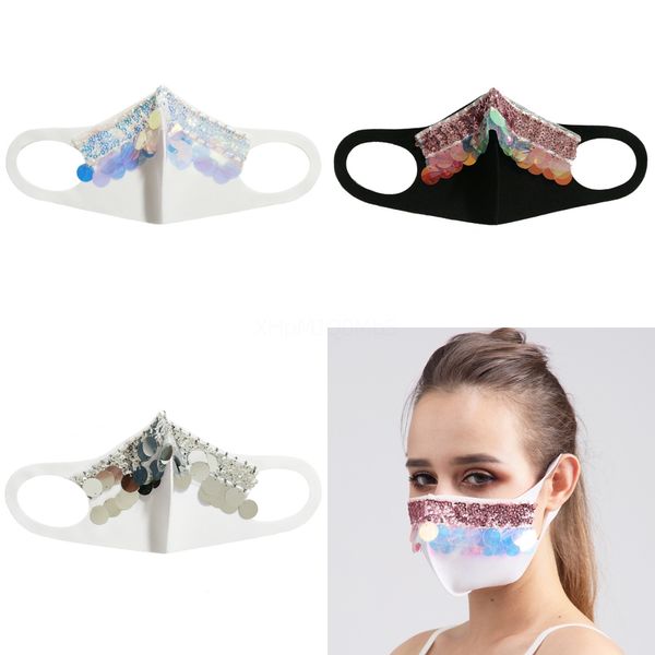 

sip fasion bling bling блестки защитная маска пыле moutwasable многократное маска упругие ушной mout маска # 314, Black