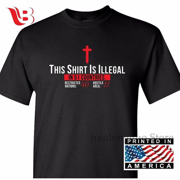 

this shirt is illegal pray t-shirt christian jesus religious faith christ b1 100% cotton men t shirt women tee