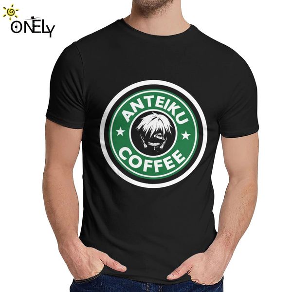 

100% хлопок trend оригинал anteiku кофе японского аниме tokyo ghoul tshirt мужской streetwear nice мода o-образный вырез top tee