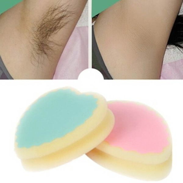 

popular magic painless hair removal depilation sponge pad remove hair remover color random