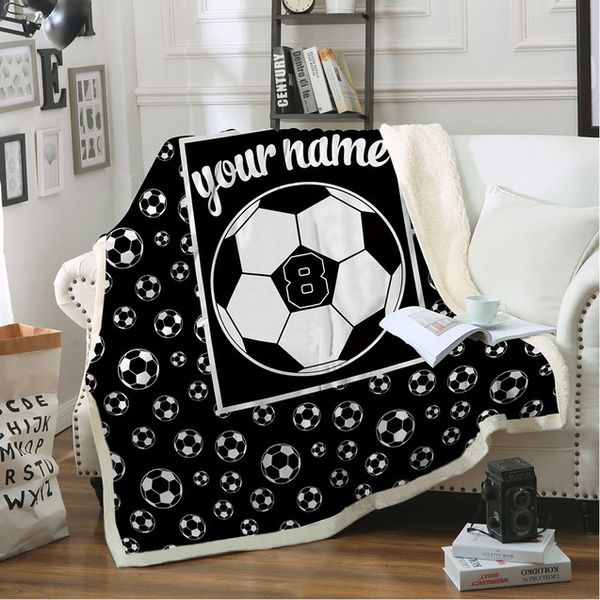 

blankets 3d printed basketball/football/ tennis sherpa blanket plush velvet warm sheet cartoon office nap 002
