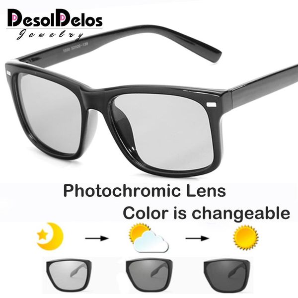

new hd driving small lens polarized pchromic sunglasses men chameleon glasses women sunglass goggles masculino, White;black