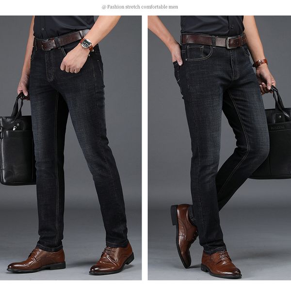 

black the new business and leisure fashionable joker elastic straight leg linye833, Blue