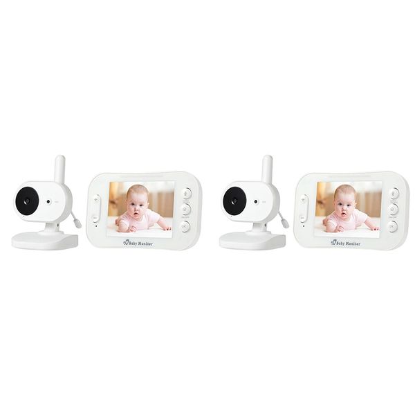 

3.5 inch wireless tft lcd video baby monitor kits two-way o video ir night-vision camera real-time temperature lullabies bab