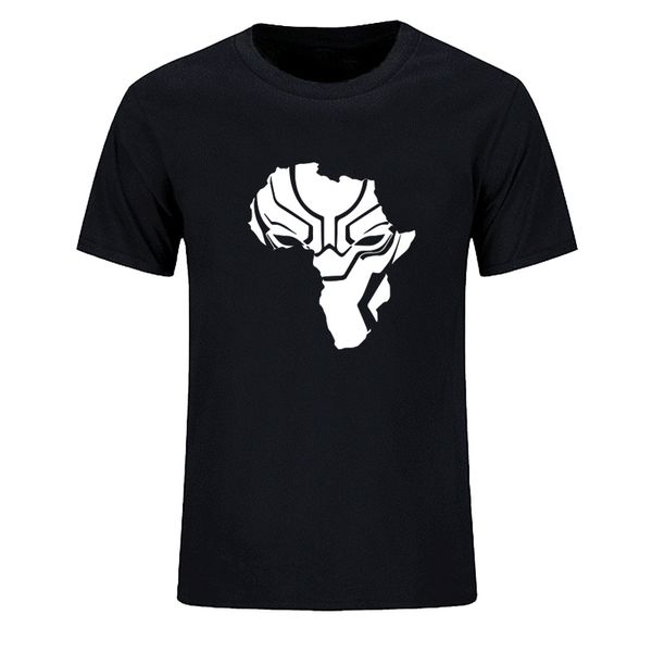 

2019 wakanda forever t shirt africa map print t-shirt men cartoon tee fans gift boys cool t-shirt 100% cotton eu size