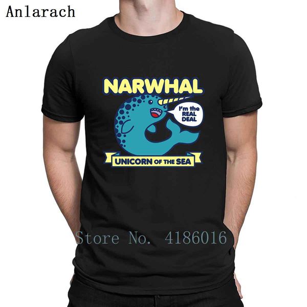 

narwhal t shirt letters loose o neck knitted authentic leisure cotton spring shirt