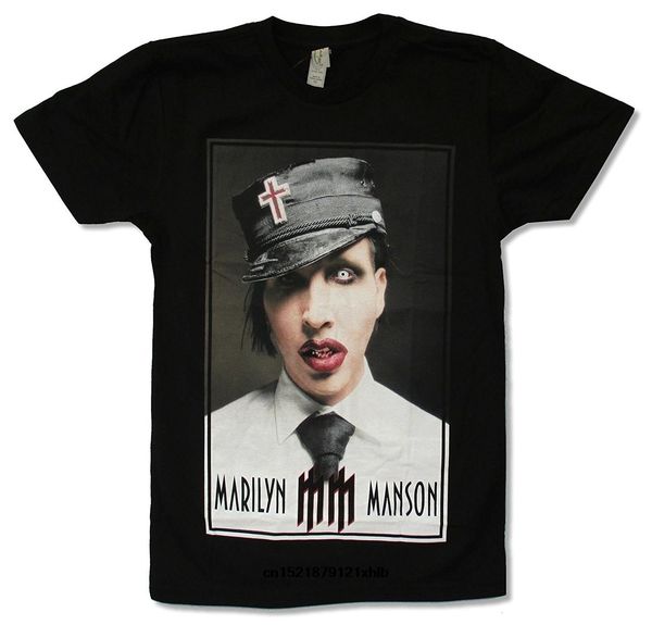 

men t shirt s marilyn manson ''page boy'' black slim fit funny cool funny t-shirt novelty tshirt women