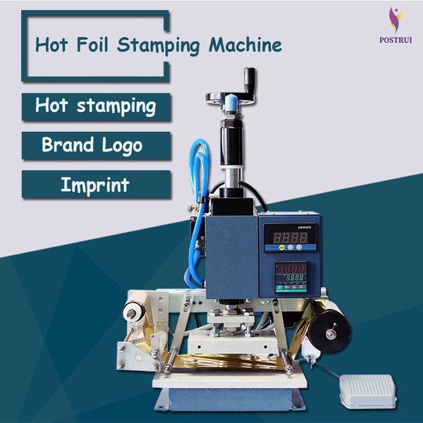 

wt-qs90 bronzing machine pneumatic foil stamping machine leather wood furniture heat press gilding press