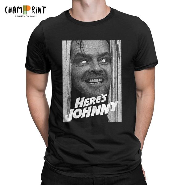 

men here's johnny t shirt the shining kubrick horror movie creepy slasher cotton humorous tee shirt gift idea t-shirt