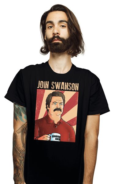 

join ron swanson parks and recreation black t-shirt for nick offerman fans s-6xl classic unique tee shirt