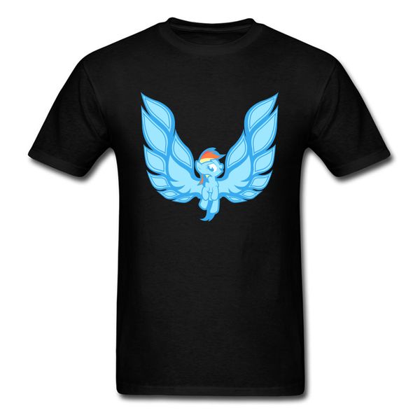 

man t shirts round collar 100% cotton flying dash pony t-shirt 90's cartoon shirt blue crazy t shirt drop shipping