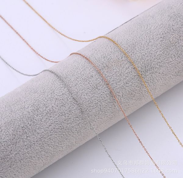 

6mm stainless steel o-chain (no pendant) round multi-choice chain holiday party woman jewelry necklace, Silver