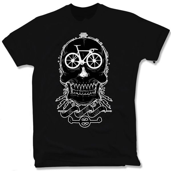 

велосипед череп t-shirt old school vintage bike race mountain road спорт пользовательского graphic tees tee shirt