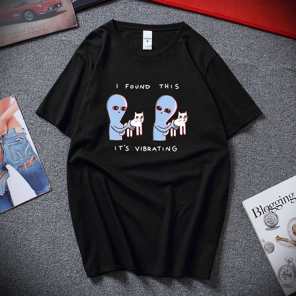 

i found this it's vibrating funny cat tshirt men's t-shirt new cool street men's clothing cotton short sleeve t shirt