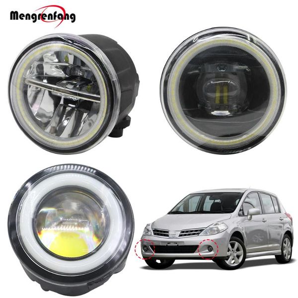

2 x car front led fog light 4000lm halo ring angel eye drl daytime running light h11 12v for tiida 2007-2012