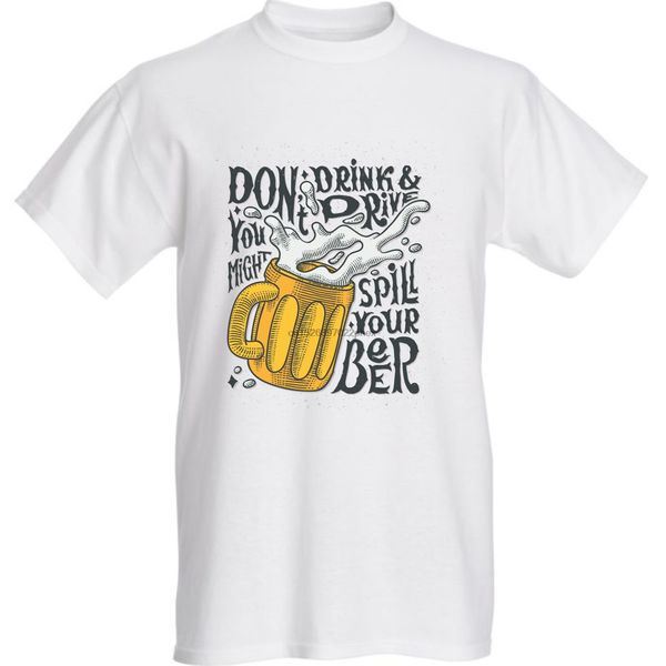 

dont drink you might spill your beer logo mens t-shirt men t shirt
