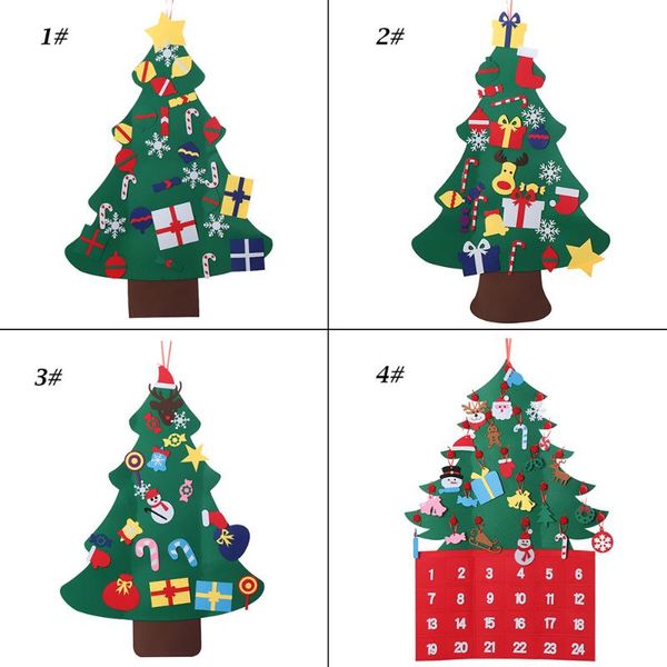 

diy felt christmas tree new year gifts kids toys artificial tree wall hanging ornaments christmas decoration for home