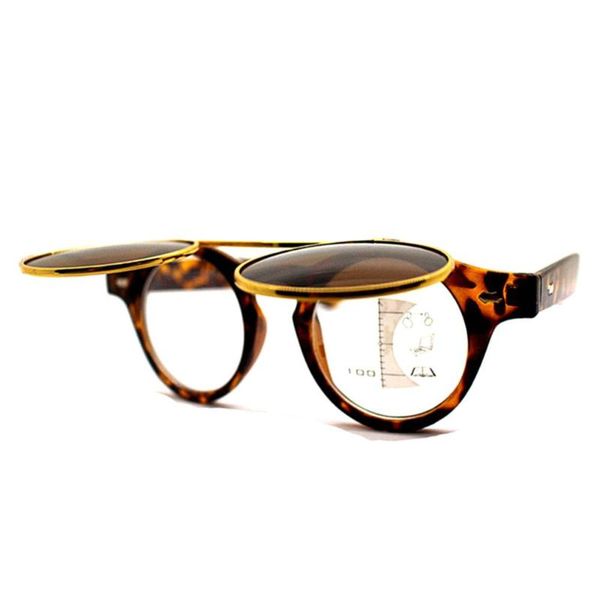 

polarized steampunk flip up progressive multifocal multifocus reading glasses transition sunglasses hyperopia presbyopia reader, White;black