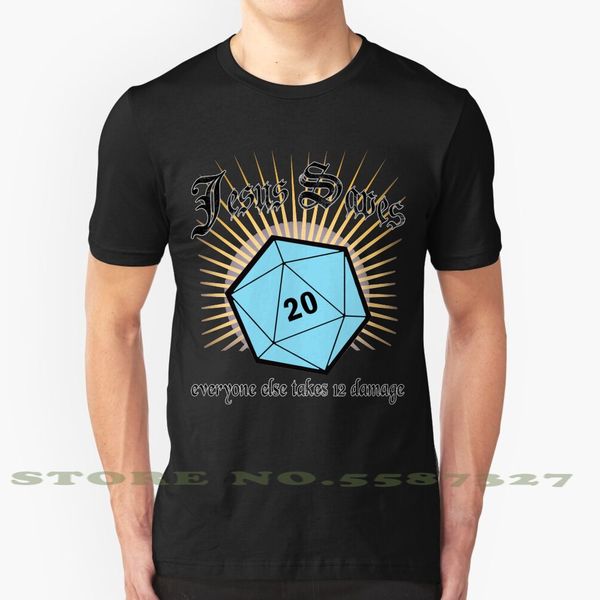 

иисус спасает прохладный дизайн модные футболки tee dice d20 rpg столешница gaming nerd geek roleplay rp dragon dnd d d иисус спасает смешно
