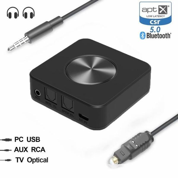 

ortable audio & video wireless adapter lossless bluetooth 5.0 transmitter and receiver atpx-hd aptx-ll adapter 3.5mm/spdif/digital op