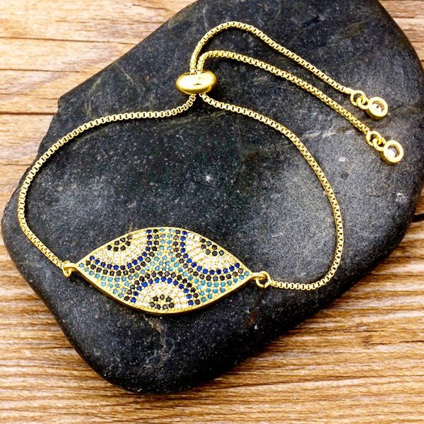 

link, chain fashion classic geometry adjustable bracelets bangles cubic zirconia micro pave cz copper bracelet jewelry for women, Black