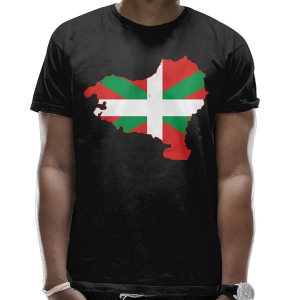 

summer custom crew neck short sleeve t shirt flag map of basque country cotton t shirts for mentee