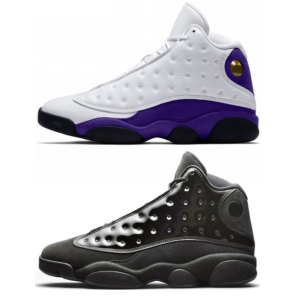 

lakers rivals 13s men basketball shoes 13 cap and gown atmosphere grey he got game black cat bred sport trainers sneakers size 41-47