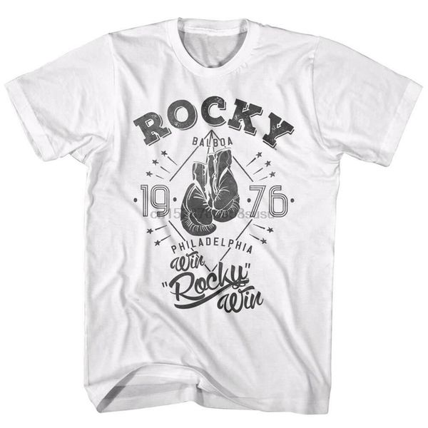 

rocky balboa бокс hipster алмазного mens t shirt win fighter перчатка 1976 белых открытый wear tee shirt
