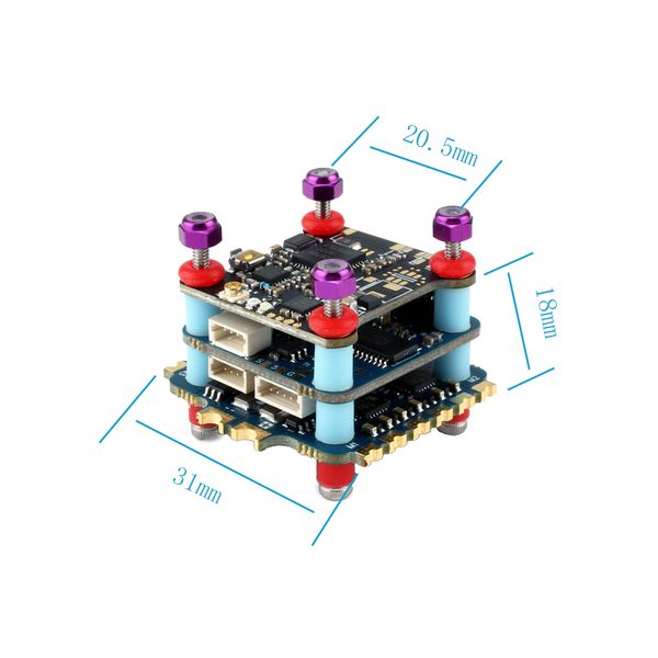 Freeshipping Mini F4 controlador de vôo Stack 20x20 35A 2-6S 4 em 1 ESC para Whoop Tinyhawk cinewhoop FPV Corrida Drone Quadrotor