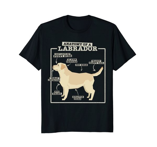 

2020 new short sleeve casual labrador shirt anatomy of a labradort-shirt summer casual man t shirt good quality