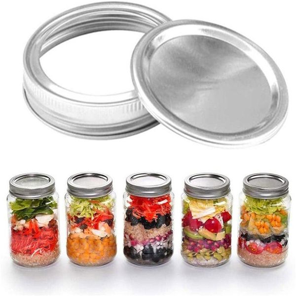 

70mm/86mm regular mouth canning lids bands split-type leak-proof for mason jar canning lids covers with seal rings in stock