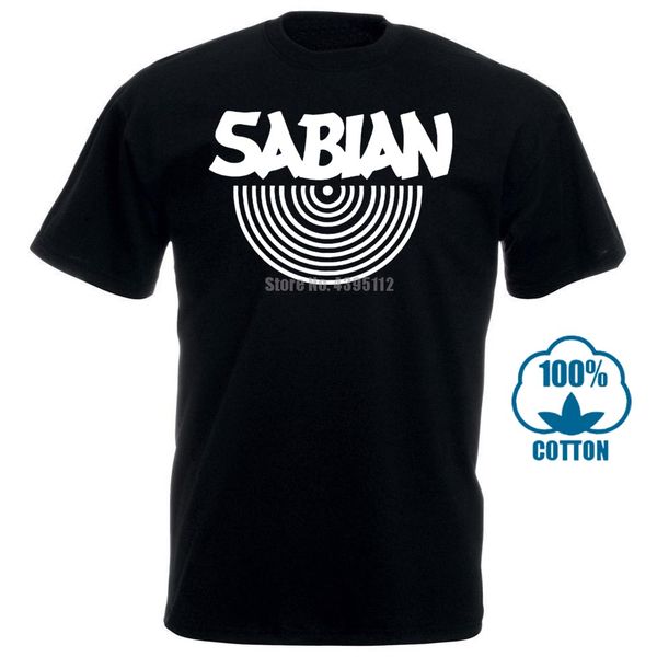 

sabian percussion drums cymbal logo black t shirt mens tshirt s to 3xl 011941