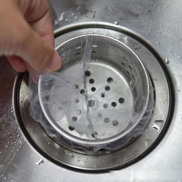 

30pcs/lot 100pcs/lot sink drain hole trash colanders strainers mesh disposable garbage bag bathroom kitchen waste bin filter tool