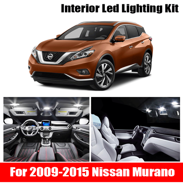 

14pcs white canbus led light bulbs interior package kit for 2009-2020 murano car map dome trunk license plate light lamp