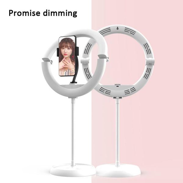 

flashes led selfie fold ring light 26cm dimmable desklamp for live makeup/po