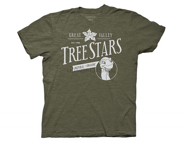 

the land before time great valley tree stars light weight 100% cotton crew t-shirt